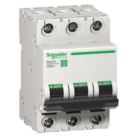 SCHNEIDER ELECTRIC Circuit Breaker, C60SP Series 16A, 3 Pole, 240/415/440V AC, B Curve M9F21316