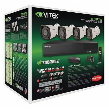 VITEK Digital Video Recorder Kit, Fixed Type VT-TH2KT84TB-2