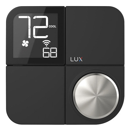 LUX Smart Thermostat, 7 Programs, 2 H 1 C, Wall Mount, C Wire or PowerBridge, 24VAC PEKN-S-B1-BO4