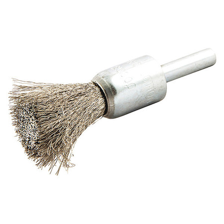 ZORO SELECT End Brush, Crimped, 1/2 dia., 25000 rpm 66252839043