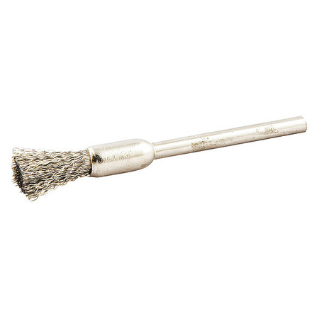 ZORO SELECT End Brush, Crimped, 1/4 dia., SS 66252839086