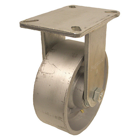 ZORO SELECT Plate Caster, 5400 lb. Ld Rating, Gy Wheel P27R-D100R-18