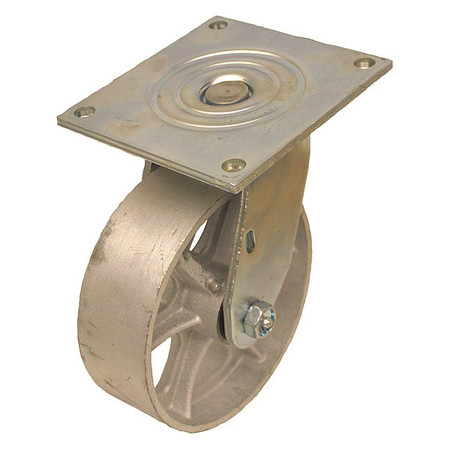 Zoro Select NSF-Listed Plate Caster, 1200 lb. Ld Rating, Roller P21S-C060R-15