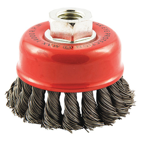 Zoro Select Cup Brush, Knotted, 2-3/4" dia., Arbor Hole 66252839033