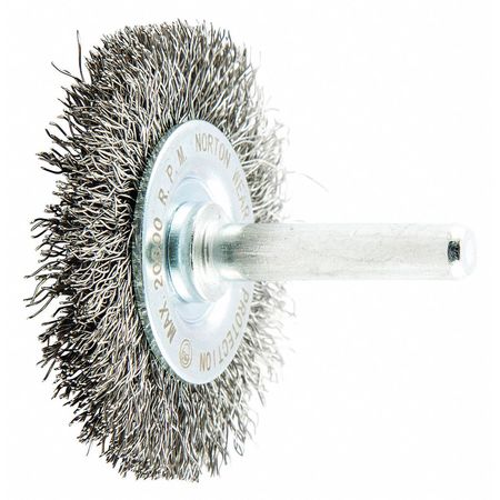 Zoro Select Wire Wheel Brush, Crimped, Carbon Steel 66252839029