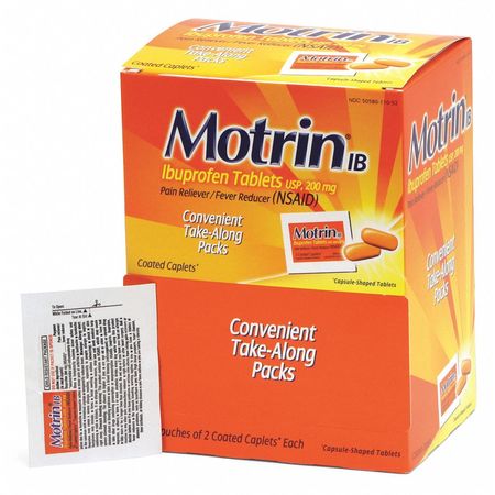 MOTRIN Pain Relief, Tablet, 200mg Size, PK100 048152