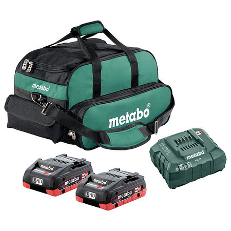 METABO Battery and Charger Kit For Li-Ion 18V Starter 18V 2x 4.0Ah LiHD