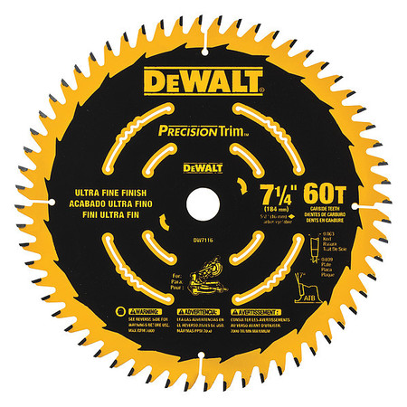 Dewalt 7-1/4" Precision Trim Miter Saw Blades DW7116PT