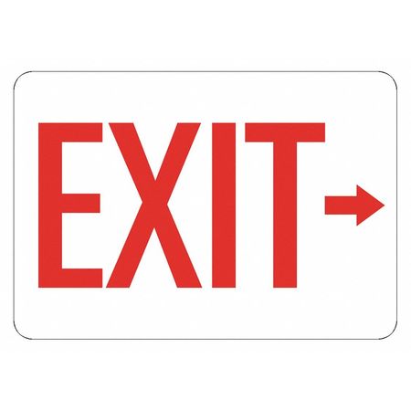 LYLE Exit Sign, 7 in x 10 in, Plastic LCU1-0005-NP_10x7