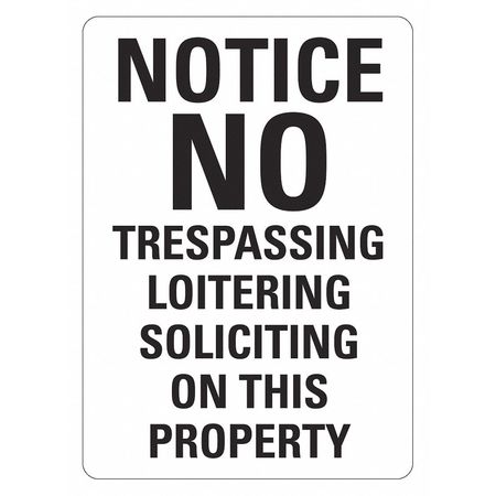 LYLE No Trespassing Sign, 14 in Height, 10 in Width, Aluminum, Vertical Rectangle, English LCU1-0159-RA_10x14