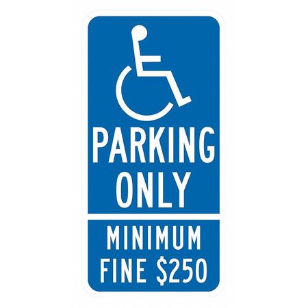 Lyle ADA Handicapped Parking Sign, 24" x 12, T1-6251-HI_12x24 T1-6251-HI_12x24
