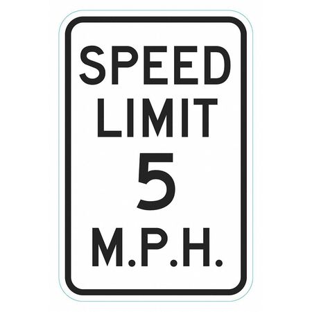 LYLE Speed Limit, Speed Control & Radar Speed Traffic Sign, 18 in H, 12 in W, Aluminum, T1-6254-HI_12x18 T1-6254-HI_12x18