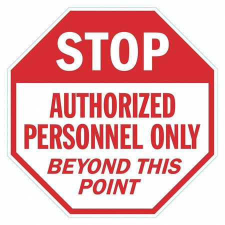 LYLE Stop Restriction Sign, 24" W, 24" H, English, Recycled Aluminum, Red, White T1-6268-EG_24x24