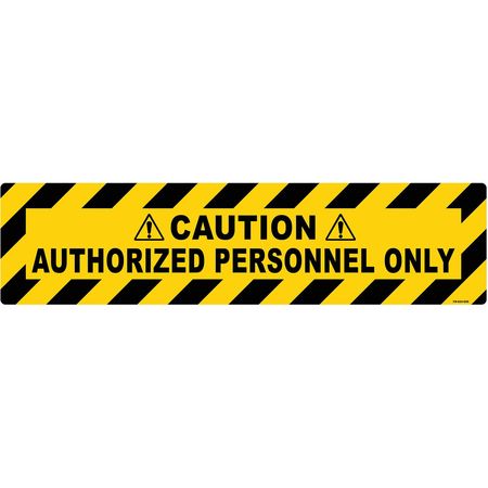 STRANCO Floor Sign, 6 in H, 24 in W, Vinyl, Horizontal Rectangle, English, FS-624-620 FS-624-620