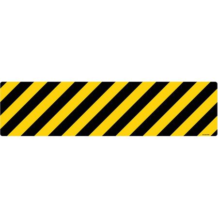 STRANCO Anti-Slip Floor Sign, 6 in H, 24 in W, Vinyl, Horizontal Rectangle, English, FS-624-909 FS-624-909