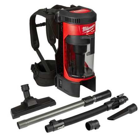 MILWAUKEE TOOL M18 FUEL 3-in-1 Backpack Vacuum, 1 Gal Capacity, Bagless, 15.2 lb Weight, 76 dB Sound Level 0885-20