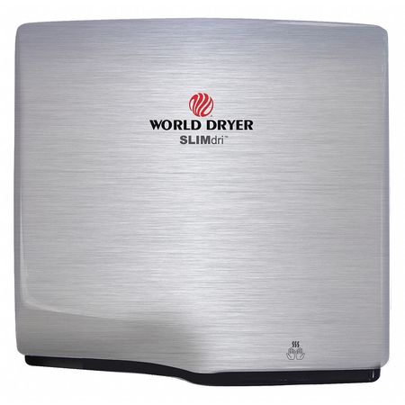 World Dryer Brushed Stainless, Yes ADA, 110 to 120 VAC, Automatic Hand Dryer L-973A