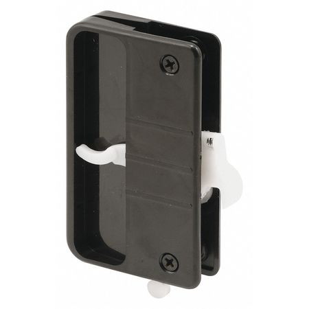 Prime-Line Black Plastic Screen Door Latch and Pull with Security Lock, for Anjac Doors (Single Pack) A 108