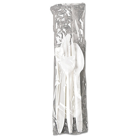 Zoro Select Disposable Cutlery Set, White, PK250 V01826