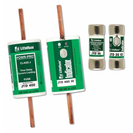 LITTELFUSE UL Class Fuse, J Class, JTD Series, Time-Delay, 350A, 600V AC, Non-Indicating JTD350