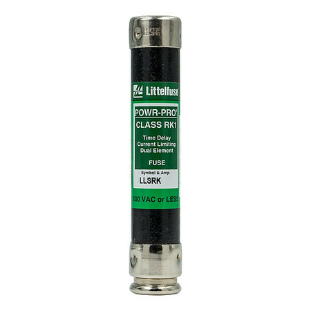 LITTELFUSE UL Class Fuse, RK1 Class, LLSRK Series, Time-Delay, 60A, 600V AC, Non-Indicating LSRK060