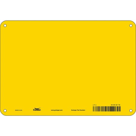 CONDOR Safety Sign, 10" W, 7" H, 0.320" Thick, PK10 486U76