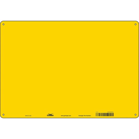 CONDOR Blank Sign, 20" W, 14" H, No Text, Aluminum, Yellow 486U52
