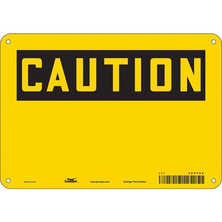 CONDOR Safety Sign, 10" W, 7" H, 0.032" Thickness 486V08