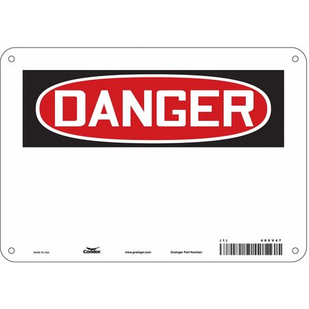 CONDOR Safety Sign, 10" W, 7" H, 0.032" Thickness 486V47