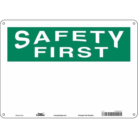 CONDOR Safety Sign, 10 in Height, 14 in Width, Aluminum, Horizontal Rectangle, English, 486W36 486W36