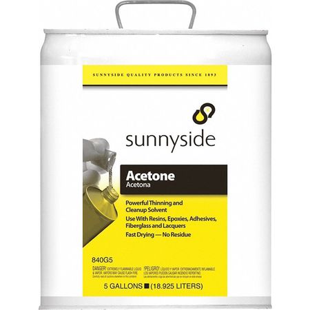 Sunnyside Acetone, 5 gal. Size 840G5