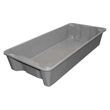 Toteline Stack & Nest Container, Gray, Fiberglass Reinforced Composite, 42 1/2 in L, 20 in W, 7 1/2 in H 780108W5172