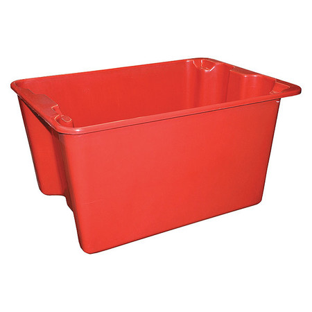 TOTELINE Stack & Nest Container, Red, Fiberglass Reinforced Composite, 27 1/2 in L, 20 in W, 14 1/8 in H 7807085280