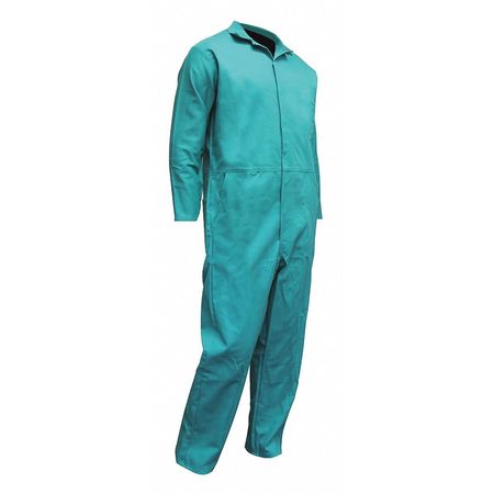 CHICAGO PROTECTIVE APPAREL Coverall, Cuff Open, Green, XL 605-GR-XL