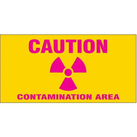 CONDOR Radiation Slide Sign Insert, 8" W, 4" H, 487C91 487C91