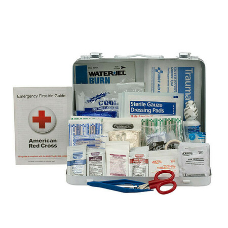 ZORO SELECT First Aid Kit, Metal, 25 Person 90561