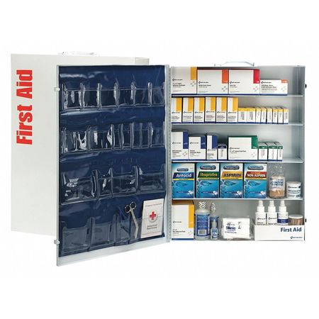 ZORO SELECT First Aid Cabinet, Metal, 200 Person 249-O/P