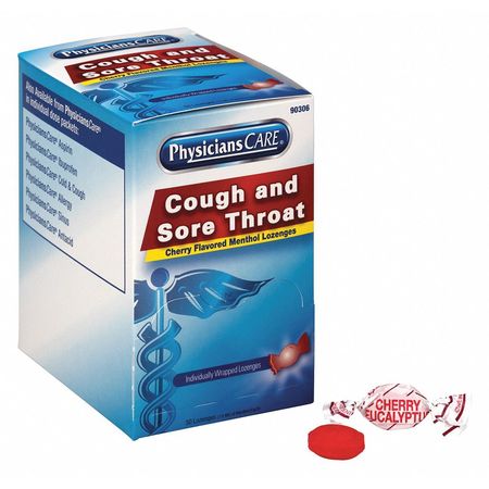 Zoro Select Cough Drops, Lozenge, 50 x 1, 7.6mg, PK50 90306