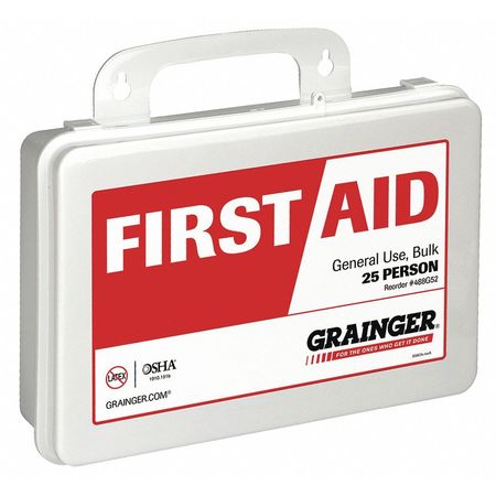 Zoro Select First Aid Kit, Plastic, 25 Person 59476