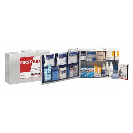 ZORO SELECT First Aid Cabinet, Metal, 75 Person 59393