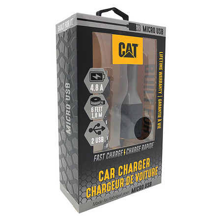 Cat USB Car Charger, Charges Up To 3 Devices CAT-CLA2-M