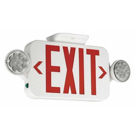 COMPASS Exit Sign with Emergency Lights, 18"W, 2"D CCRRCSD