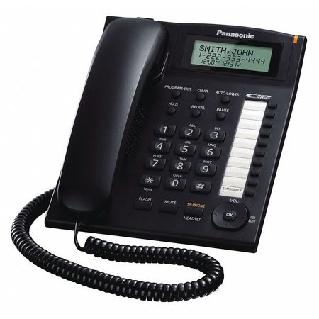 Panasonic Telephone, Curly Cord, 1 Handsets, 1 Line KX-TS880B
