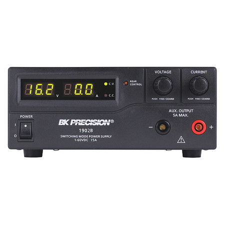 B&K Precision DC Power Supply, 0 to 15A, 1 to 60V 1902B