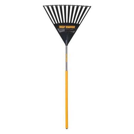 True Temper Leaf Rake, 24 in. W, Wood Handle, 11 Tines 2914912GR