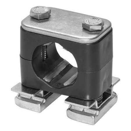 Stauff Tube Clamp, 1.99in H, 316 SS, Stand. Clamp CRA-426.9-ACT-DP-AS-U-W5-K-642012