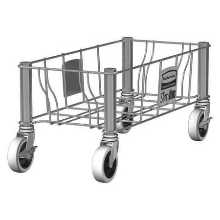 Rubbermaid Commercial Container Dolly, 100 lb, Single, 9in H, Gray 1968468