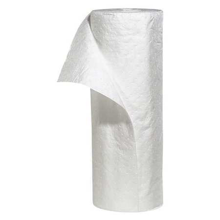 Spilltech Absorbent Roll, 59 gal, 30 in x 300 ft, Oil-Based Liquids, White, Polypropylene WRB300S