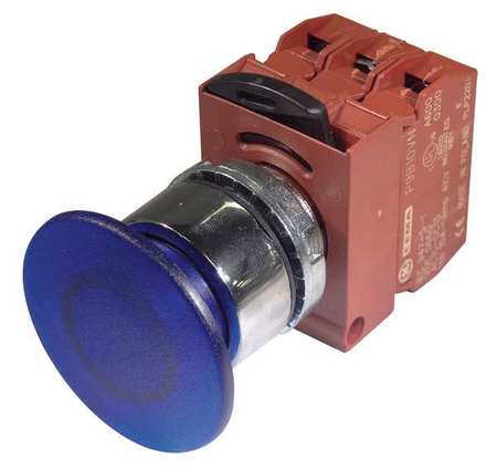 Abb Illuminated Push Button, 22 mm, 1NO/1NC, Blue P9M-ET4LI112ADI