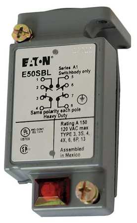 EATON 2NC/2NO Limit Switch Body Nema 1, 2, 4, 6, 6P, 12, 13 E50SBL